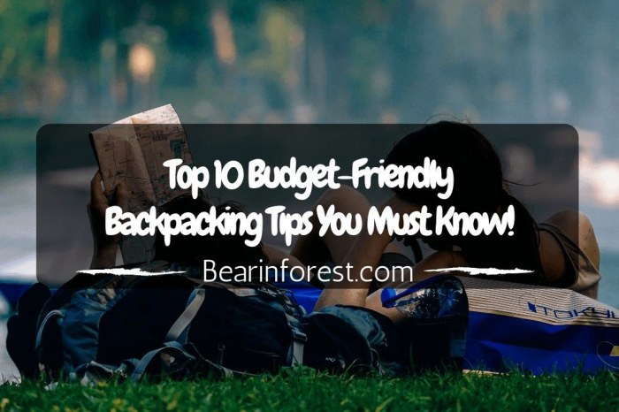 Backpacking budget friendly